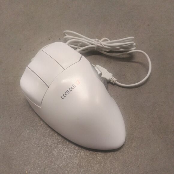 Contour Design PM05-L-L Large Left Handed Contour Mouse Light Gray Tested - Picture 4 of 8